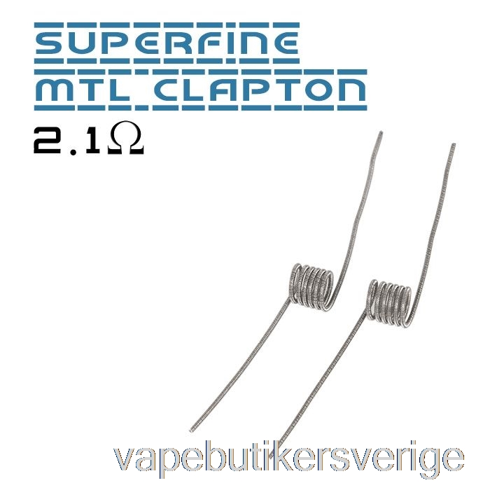Vape Sverige Vandy Vape Prestanda Förbyggda Spolar 2.1ohm Superfine Mtl Clapton Coil